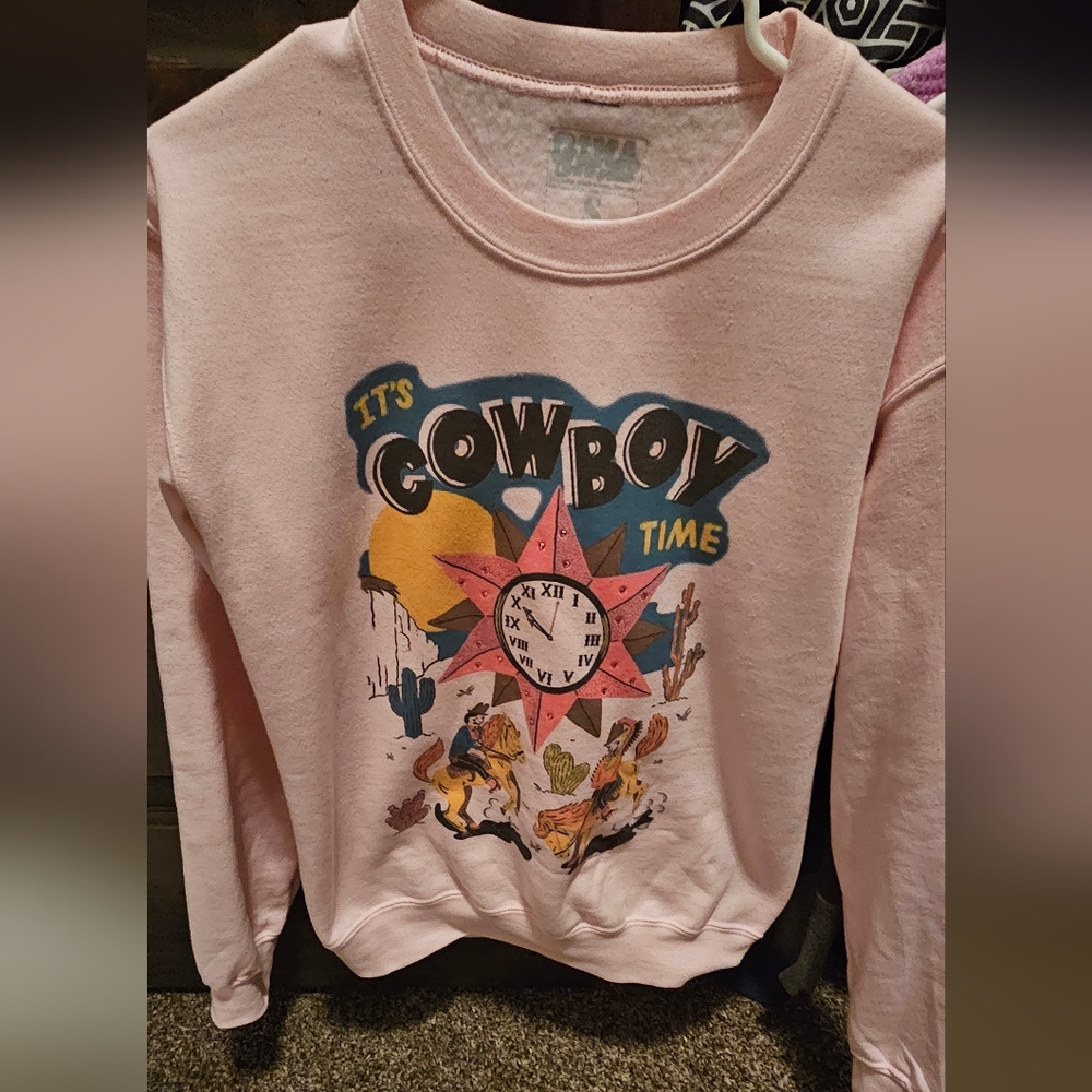Pink Cowboy Time Sweatshirt